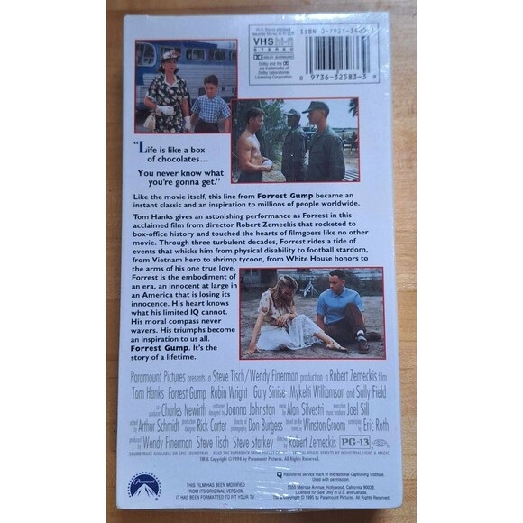 FORREST GUMP. VHS, 1995. Tom Hanks. New Sealed. - Picture 2 of 3